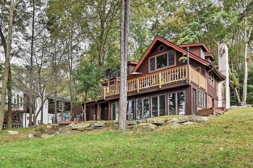 Lakefront Cabin Pvt Beach And Dock - Sunset Marina Arrowhead Lake Bagian luar foto