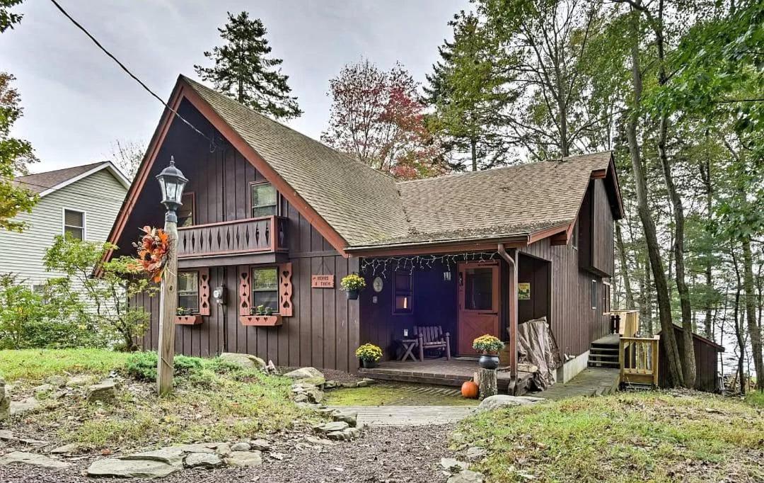 Lakefront Cabin Pvt Beach And Dock - Sunset Marina Arrowhead Lake Bagian luar foto